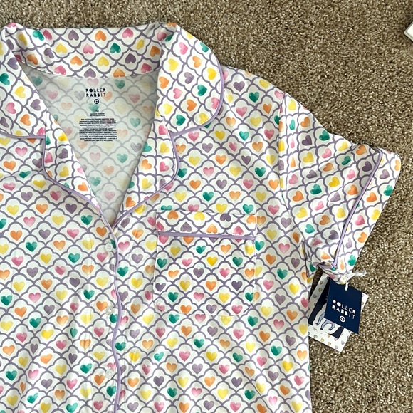 Roller Rabbit Store Exclusive Geo Hearts Shorts Pajama Set